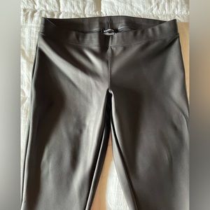 Faux leather ankle leggings. NWT Medium